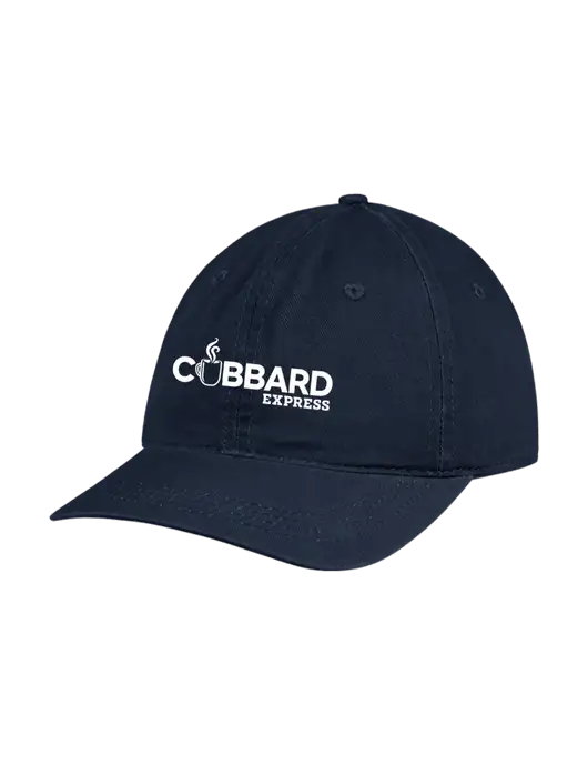 Garment Washed Unstructured Twill Navy Cap w/Cubbard Express Logo