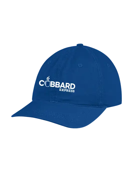 Garment Washed Unstructured Twill Royal Cap w/Cubbard Express Logo