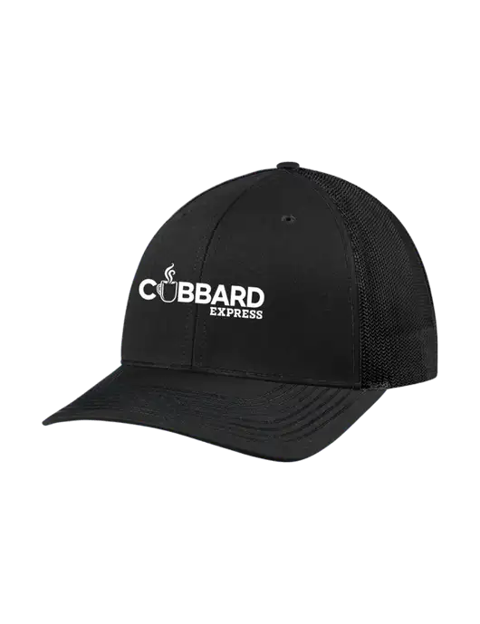 Richardson Adjustable Snapback Original 112 Trucker Cap Black w/Black Mesh w/Cubbard Express Logo