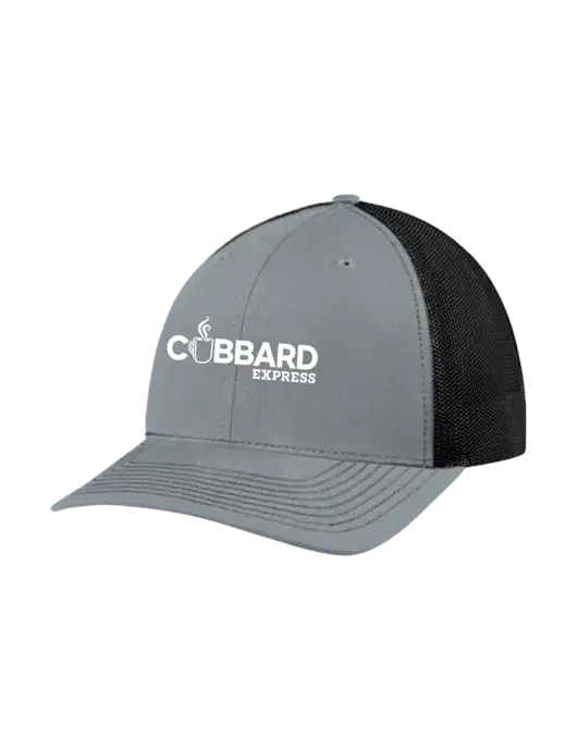 Richardson Adjustable Snapback Original 112 Trucker Cap Heather Grey w/Black Mesh w/Cubbard Express Logo