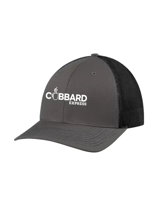 Richardson Adjustable Snapback Original 112 Trucker Cap Dark Grey w/Black Mesh w/Cubbard Express Logo