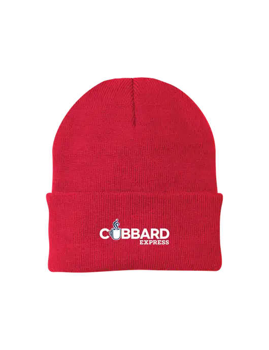 Red Knit Cap w/Cubbard Express Logo