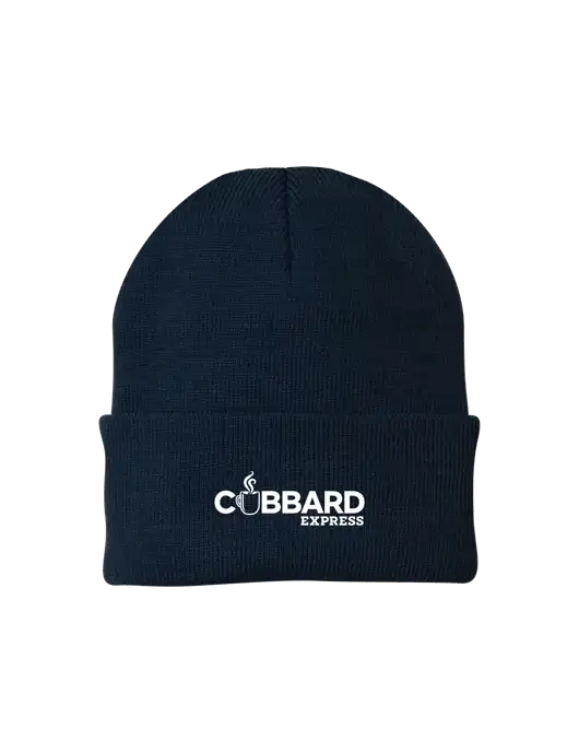 Navy Knit Cap w/Cubbard Express Logo