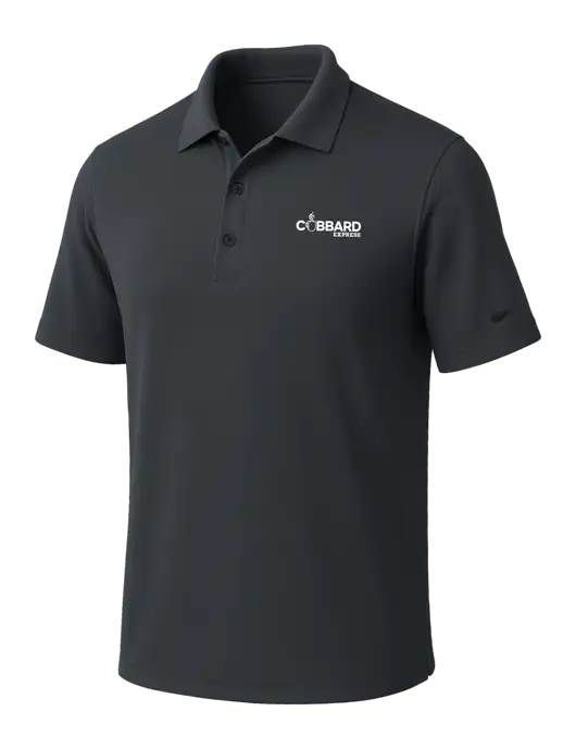 NIKE Dark Grey Dri-Fit Micro Pique Polo w/Cubbard Express Logo