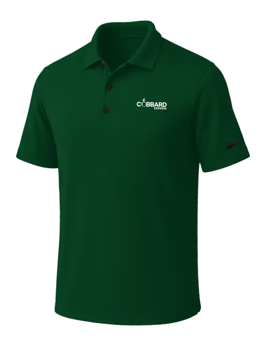 NIKE Dark Green Dri-Fit Micro Pique Polo w/Cubbard Express Logo