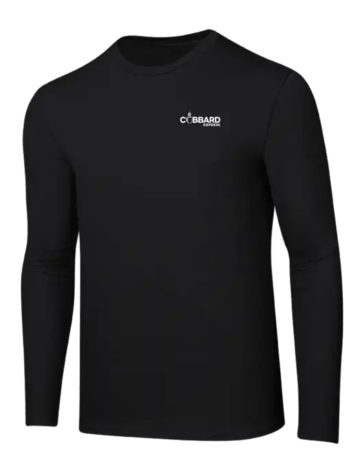 Ring Spun Jet Black 4.5 oz Long Sleeve T-Shirt w/Cubbard Express Logo