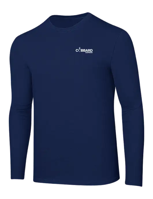 Ring Spun Navy 4.5 oz Long Sleeve T-Shirt w/Cubbard Express Logo