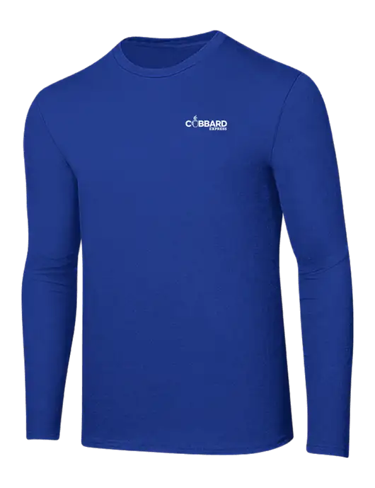Ring Spun True Royal 4.5 oz Long Sleeve T-Shirt w/Cubbard Express Logo