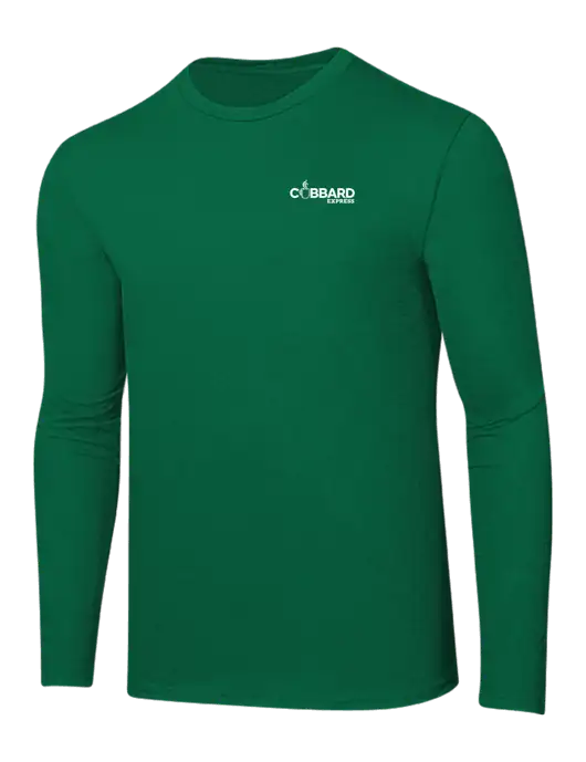 Ring Spun Kelly Green 4.5 oz Long Sleeve T-Shirt w/Cubbard Express Logo