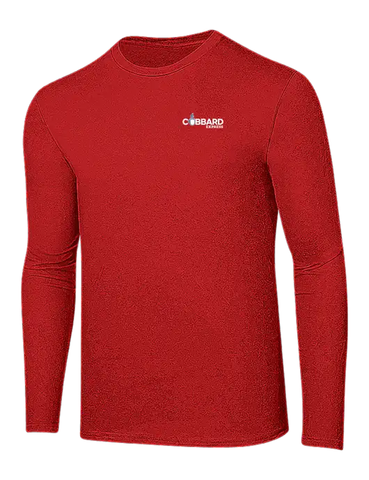 Ring Spun Dark Red 4.5 oz Long Sleeve T-Shirt w/Cubbard Express Logo