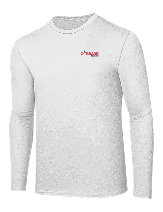 Ring Spun White 4.5 oz Long Sleeve T-Shirt w/Cubbard Express Logo