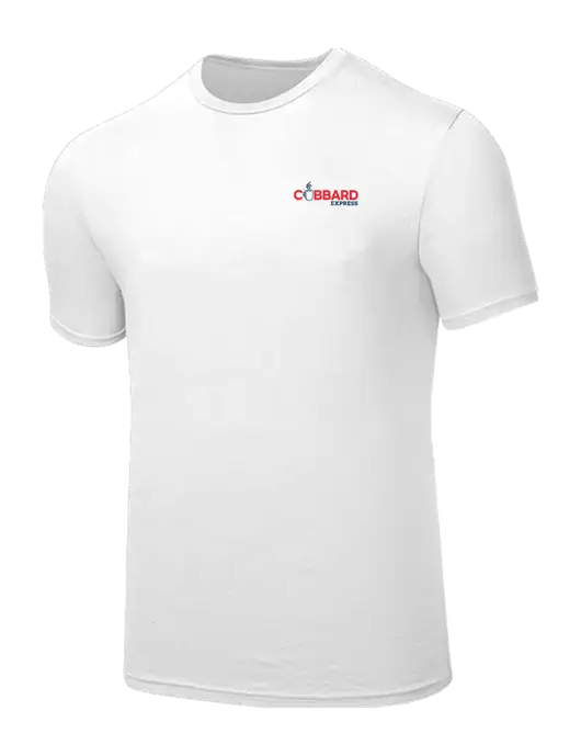 Seriously Soft White T-Shirt w/Cubbard Express Logo