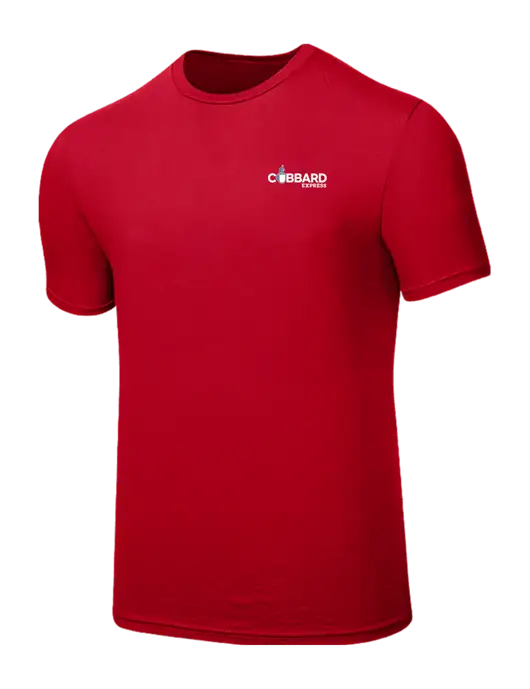 Seriously Soft Red T-Shirt w/Cubbard Express Logo