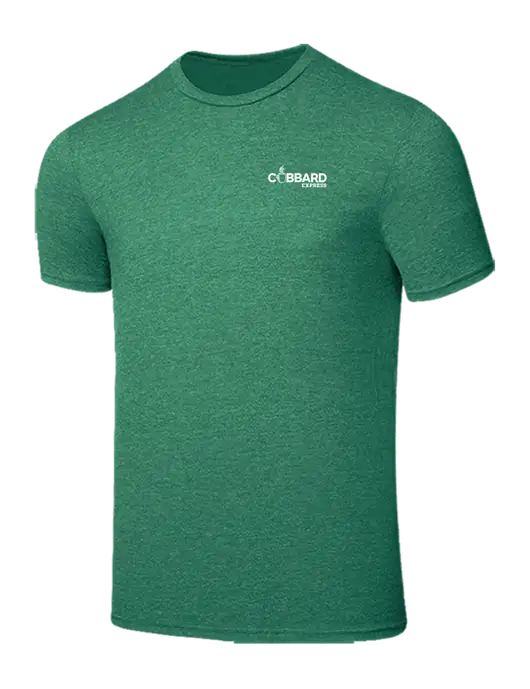 Seriously Soft Heathered Kelly Green T-Shirt w/Cubbard Express Logo