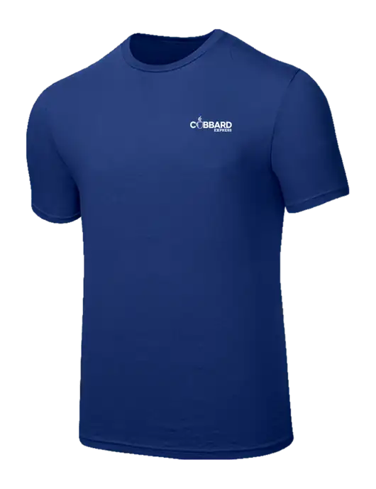 Seriously Soft Dark Royal T-Shirt w/Cubbard Express Logo