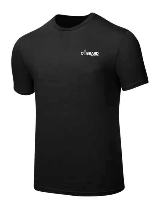 Seriously Soft Black T-Shirt w/Cubbard Express Logo