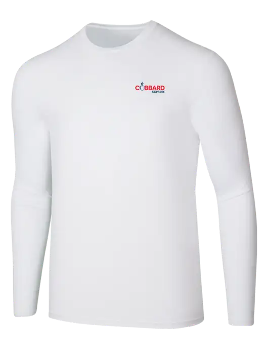 Seriously Soft White Long Sleeve T-Shirt w/Cubbard Express Logo