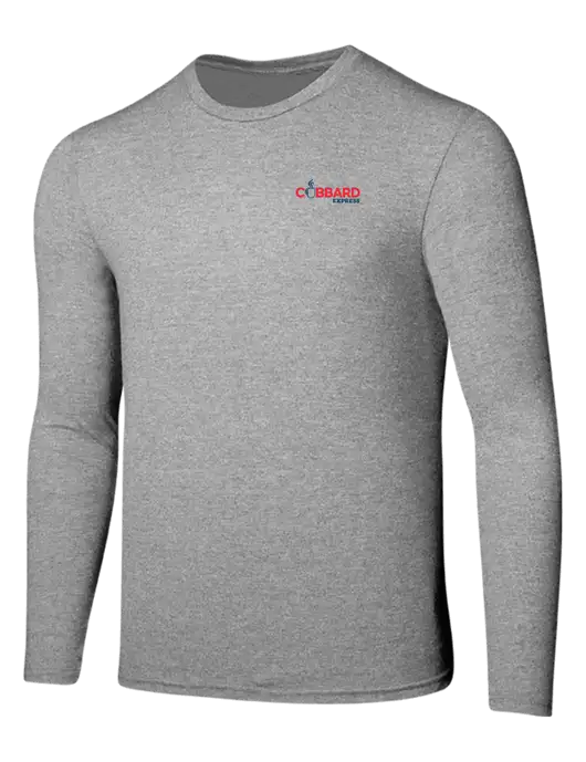 Seriously Soft Light Heathered Grey Long Sleeve T-Shirt w/Cubbard Express Logo
