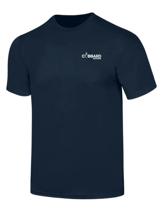 Simply Soft Navy 4.5oz  Poly/Combed Ring Spun Cotton T-Shirt w/Cubbard Express Logo