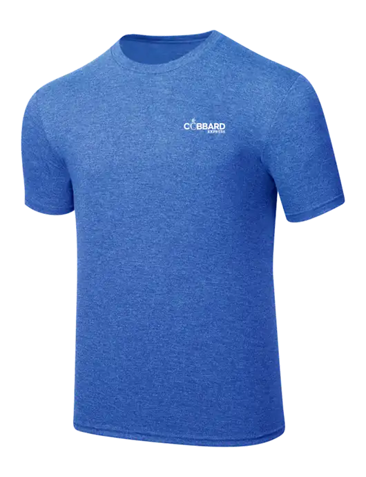 Simply Soft Royal Frost 4.5oz  Poly/Combed Ring Spun Cotton T-Shirt w/Cubbard Express Logo