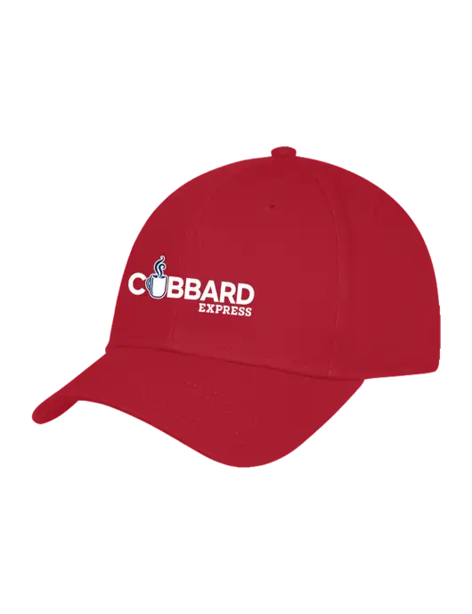 Red Structured Cap Hook & Loop w/Cubbard Express Logo