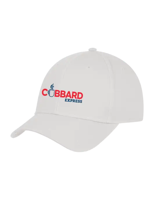 White Structured Cap Hook & Loop w/Cubbard Express Logo