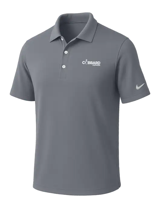 NIKE Medium Grey Dri-Fit Micro Pique Polo w/Cubbard Express Logo