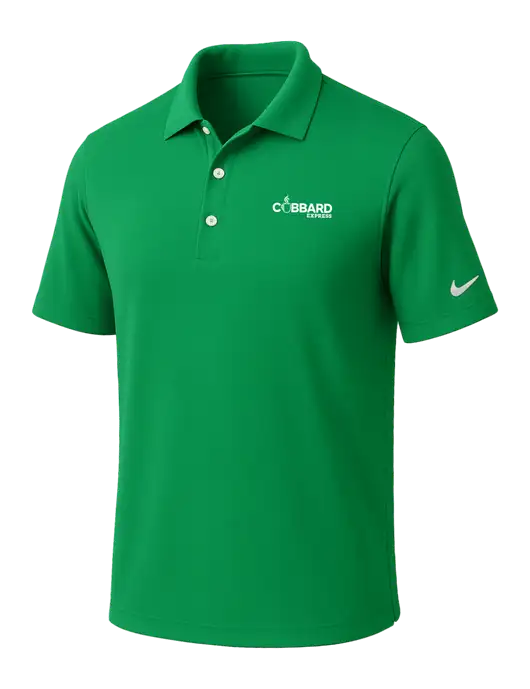 NIKE Kelly Green Dri-Fit Micro Pique Polo w/Cubbard Express Logo