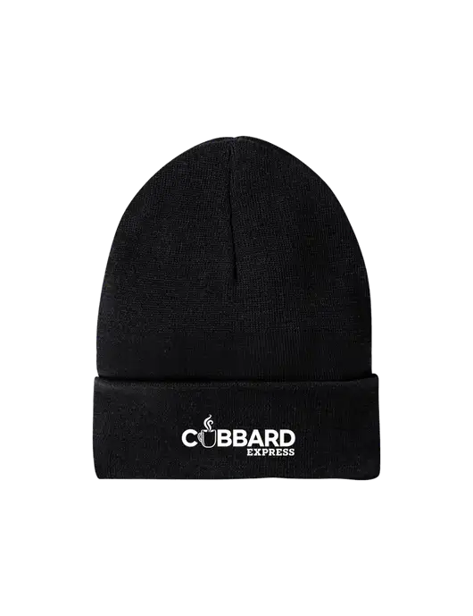 Recycled Black Beanie w/Cubbard Express Logo