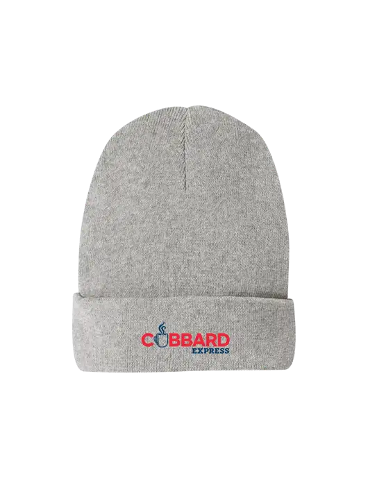 Recycled Light Heather Grey Beanie w/Cubbard Express Logo