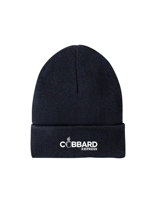 Recycled True Navy Beanie w/Cubbard Express Logo