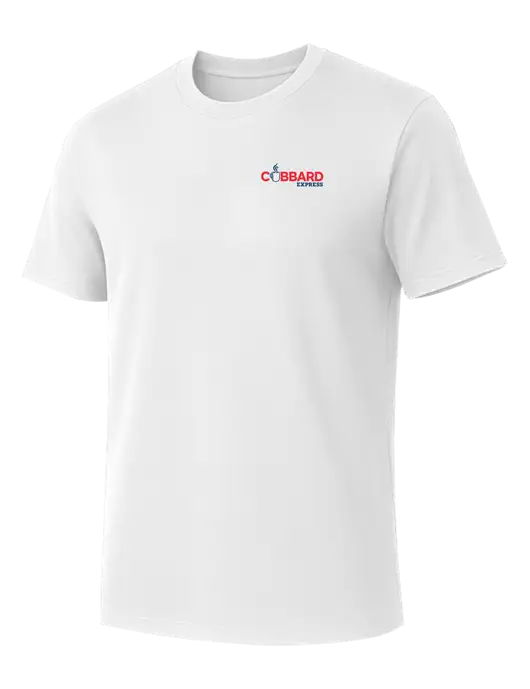 Allmade Bright White Organic Cotton Tee w/Cubbard Express Logo