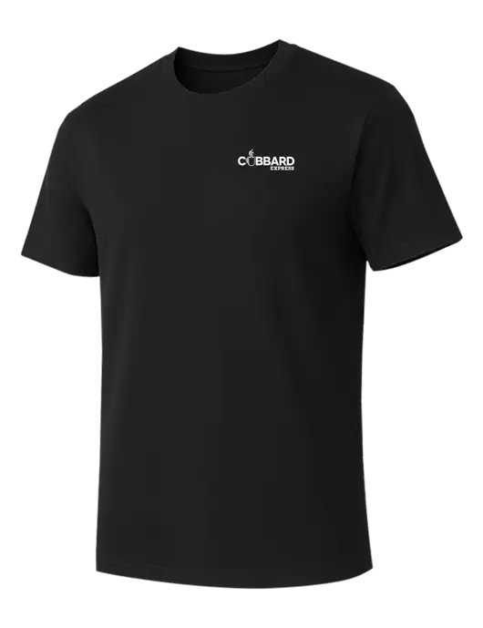 Allmade Deep Black Organic Cotton Tee w/Cubbard Express Logo