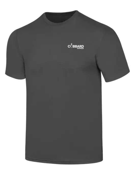 Simply Soft Charcoal 4.5oz  Poly/Combed Ring Spun Cotton T-Shirt w/Cubbard Express Logo