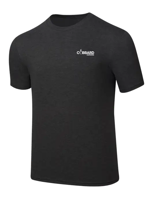 Simply Soft Black Frost 4.5oz  Poly/Combed Ring Spun Cotton T-Shirt w/Cubbard Express Logo