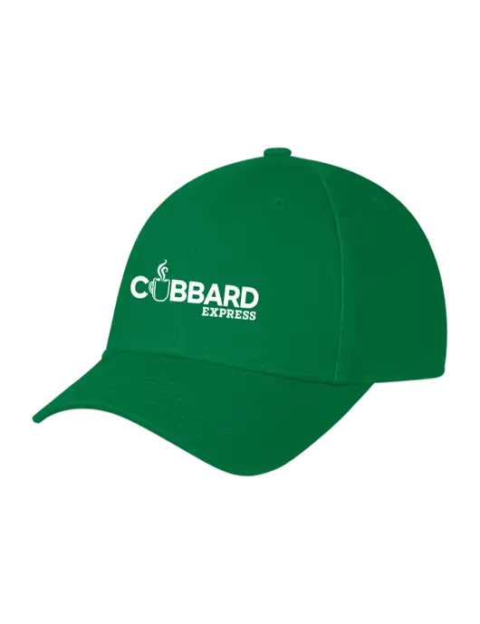 Kelly Green Structured Cap Hook & Loop w/Cubbard Express Logo