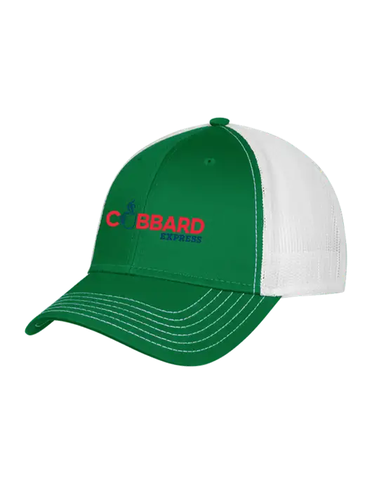 Kelly & White Mesh Trucker Cap Snap Back w/Cubbard Express Logo