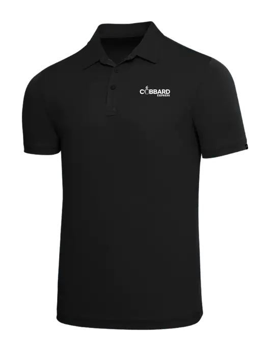 TravisMathew Black Solid Oceanside Polo w/Cubbard Express Logo