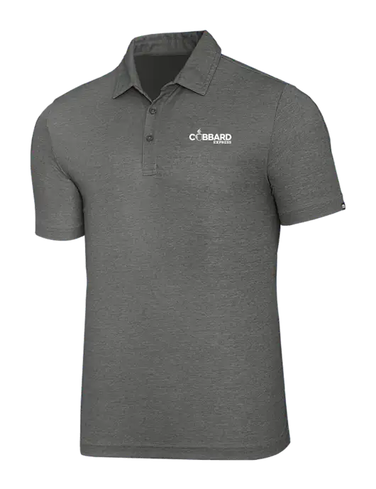 TravisMathew Grey Heather Oceanside Polo w/Cubbard Express Logo