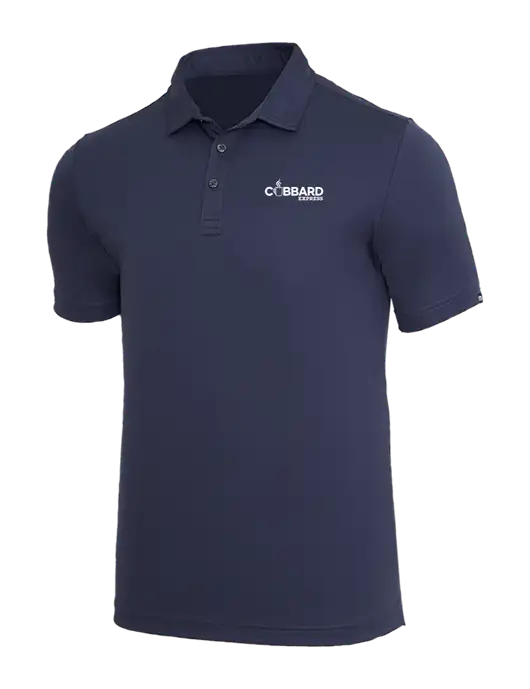TravisMathew Navy Coto Performance Polo w/Cubbard Express Logo