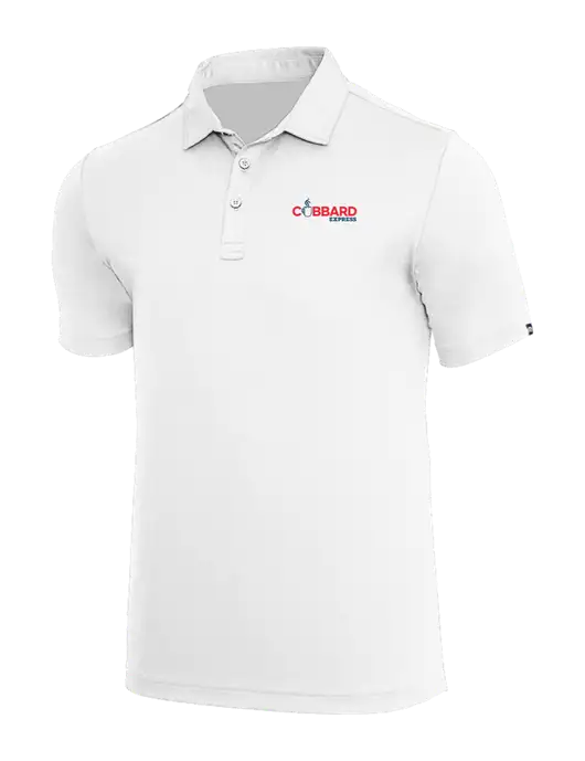 TravisMathew White Coto Performance Polo w/Cubbard Express Logo