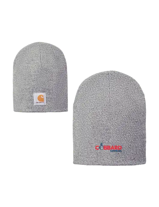 Carhartt Light Grey Heather Acrylic Knit Hat w/Cubbard Express Logo