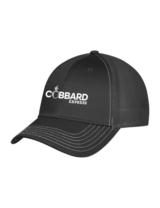 Charcoal Grey Mesh Trucker Cap Snap Back w/Cubbard Express Logo