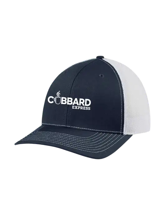 Richardson Adjustable Snapback Original 112 Trucker Cap Navy w/White Mesh w/Cubbard Express Logo