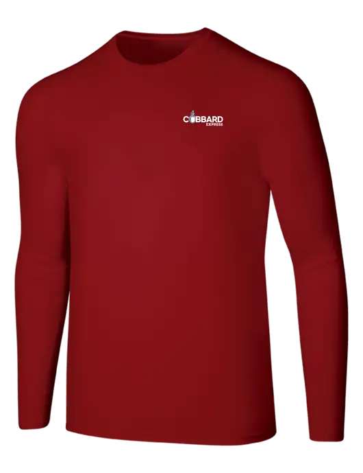 Seriously Soft Red Long Sleeve T-Shirt w/Cubbard Express Logo