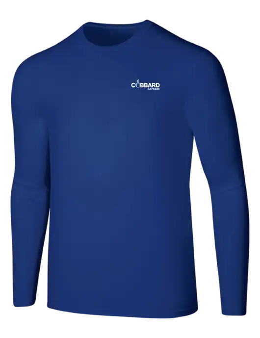 Seriously Soft Dark Royal Long Sleeve T-Shirt w/Cubbard Express Logo