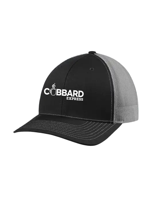 Richardson Adjustable Snapback Original 112 Trucker Cap Black w/Charcoal Mesh w/Cubbard Express Logo
