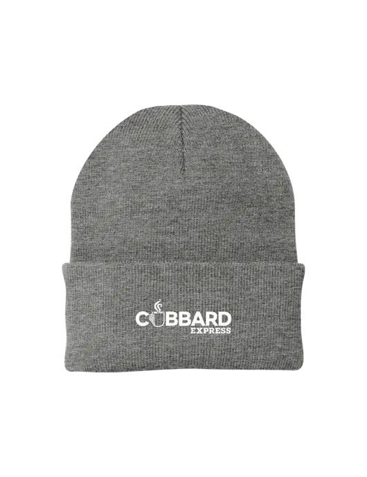 Medium Grey Heather Knit Cap w/Cubbard Express Logo