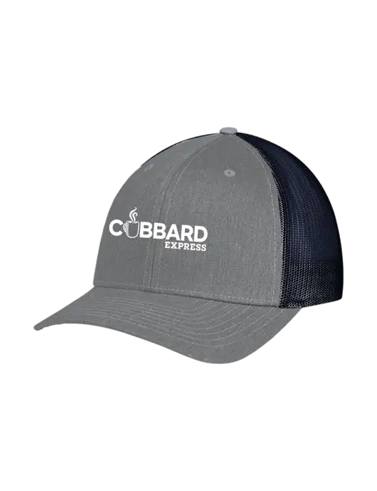 Richardson Adjustable Snapback Original 112 Trucker Cap Heather Grey w/Navy Mesh w/Cubbard Express Logo