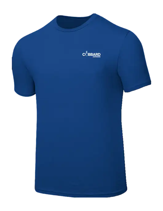 Seriously Soft Royal T-Shirt w/Cubbard Express Logo